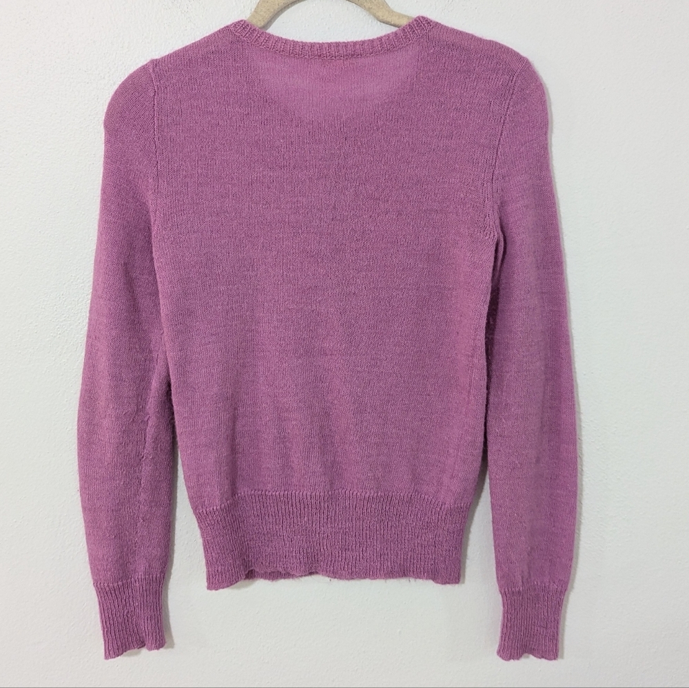 J. Crew Factory Alpaca Wool Blend Button Front Knit Cardigan Purple Size XS - Picture 8 of 8